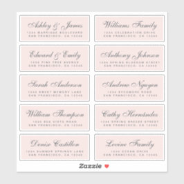 Chic Calligraphy Bröllop Guest Adressetiketters Klistermärken