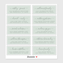 Chic Calligraphy Bröllop Guest Adressetiketters Klistermärken