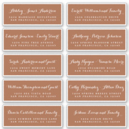 Chic Calligraphy Bröllop Guest Adressetiketters Klistermärken