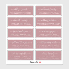 Chic Calligraphy Bröllop Guest Adressetiketters Klistermärken