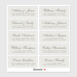 Chic Calligraphy Bröllop Guest Adressetiketters Klistermärken