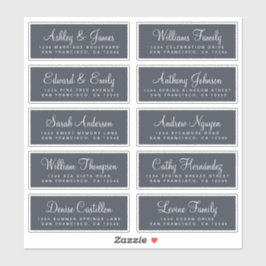 Chic Calligraphy Bröllop Guest Adressetiketters Klistermärken