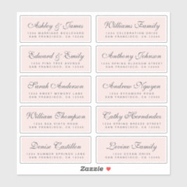 Chic Calligraphy Bröllop Guest Adressetiketters Klistermärken