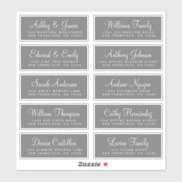 Chic Calligraphy Bröllop Guest Adressetiketters Klistermärken