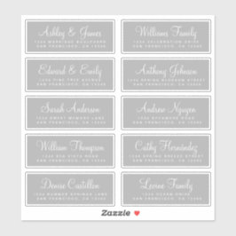 Chic Calligraphy Bröllop Guest Adressetiketters Klistermärken