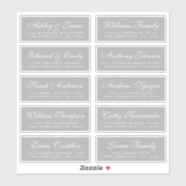 Chic Calligraphy Bröllop Guest Adressetiketters Klistermärken
