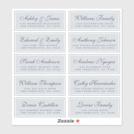 Chic Calligraphy Bröllop Guest Adressetiketters Klistermärken