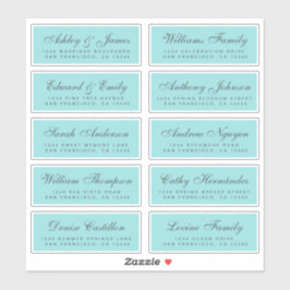 Chic Calligraphy Bröllop Guest Adressetiketters Klistermärken