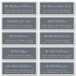 Chic Calligraphy Bröllop Guest Adressetiketters Klistermärken