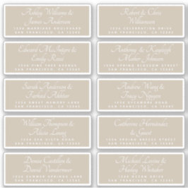 Chic Calligraphy Bröllop Guest Adressetiketters Klistermärken