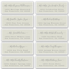 Chic Calligraphy Bröllop Guest Adressetiketters Klistermärken