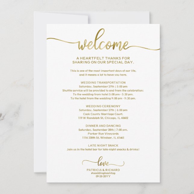 Chic Calligraphy Bröllop Intervall Inbjudan (Framsida)