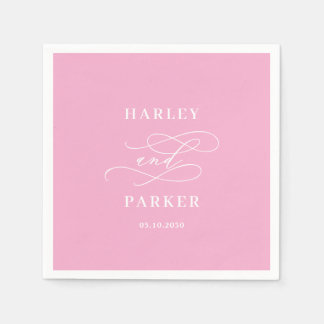 Chic Calligraphy Bröllop Rehearsal Förlovning Pappersservett