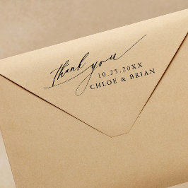 Chic Calligraphy Bröllop Tack Stämpel