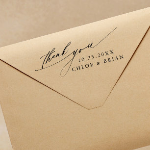 Chic Calligraphy Bröllop Tack Stämpel