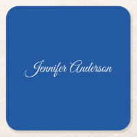 Chic Calligraphy Elegant Deep Blue Personlig