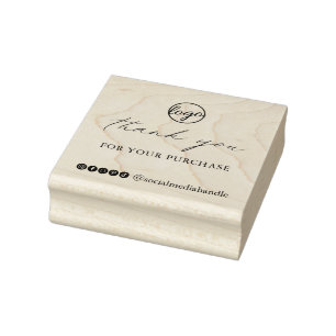 Chic Calligraphy Elegant Logotyp Tack Business Stämpel