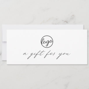 Chic Calligraphy Logotyp Business Gift-certifikat