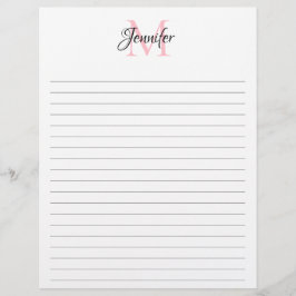 Chic Calligraphy minimalist LUNGGA Monogram Brevhuvud