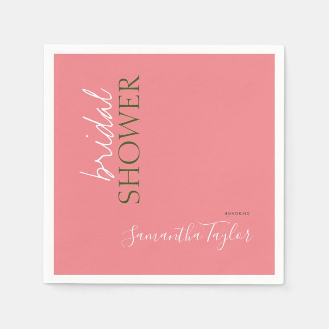 Chic Calligraphy-minimalistisk Möhippa Pappersservett (Framsidan)