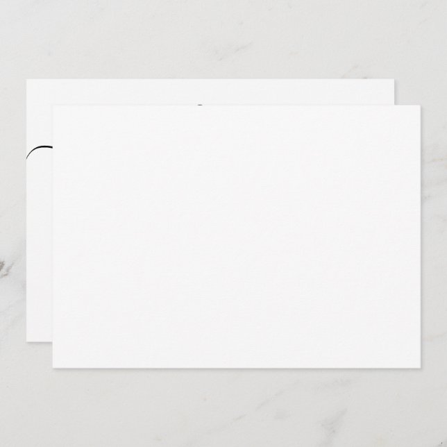 Chic Calligraphy Photo Overlay Bröllop Tack Kort (Fram/baksida)