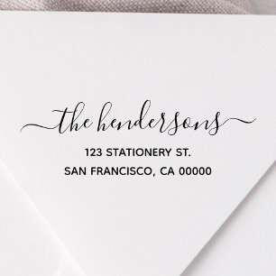 Chic Calligraphy-Returadress Självfärgande Stämpel