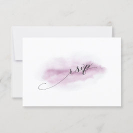 Chic Calligraphy Rosa Watercolor Bröllop OSA Kort