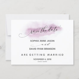 Chic Calligraphy Rosa Watercolor Spara datum Datumet