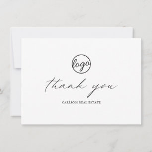 Chic Calligraphy Simple Elegant Business Tack Kort