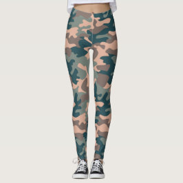 Chic Camouflage Khaki Mönster Leggings