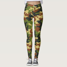 Chic Camouflage Khaki Mönster Leggings