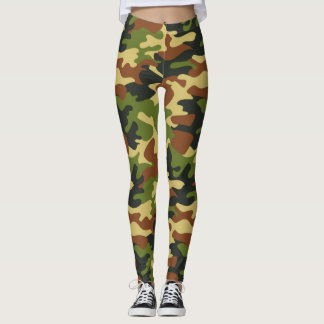 Chic Camouflage Khaki Mönster Leggings