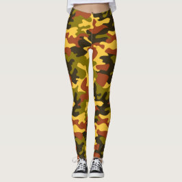 Chic Camouflage Khaki Mönster Leggings
