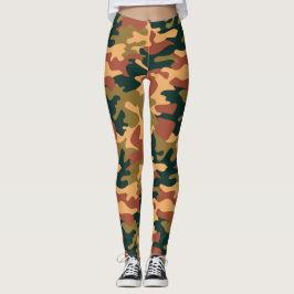 Chic Camouflage Khaki Mönster Leggings