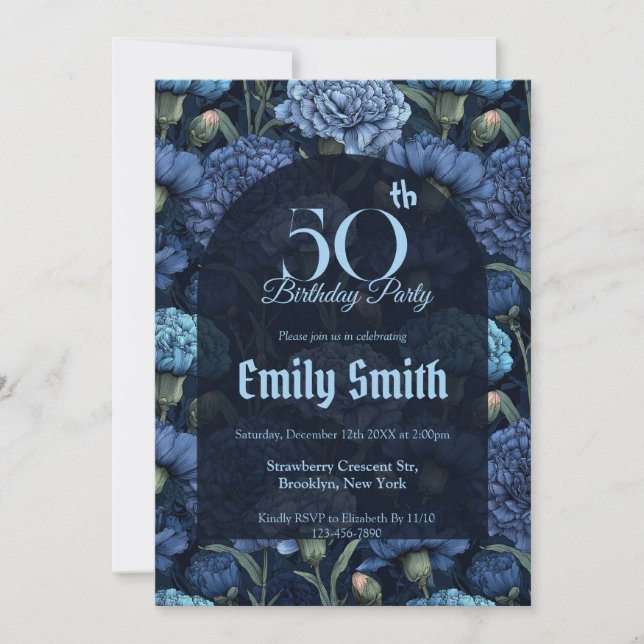 Chic Carnation Aesthetic Nature-Inspired Parties Inbjudningar (Framsida)
