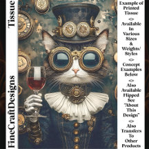 Chic Cat Queen Toasting, Red Vin AH7 Decoupage