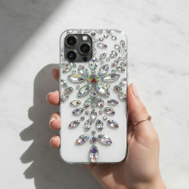 Chic Cell Phone Case with Modern Glitter Effect