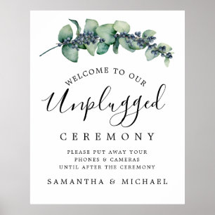 Chic Ceremonisk signatur för Bröllop utan nätanslu Poster