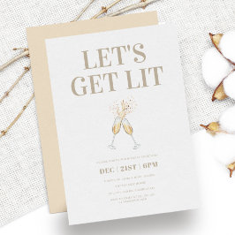 Chic Champagne Julfest Inbjudningar