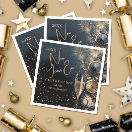 Chic champagne nyårsafton pappersservett