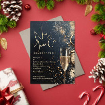 Chic Champagne och Klockor Nyårsafton