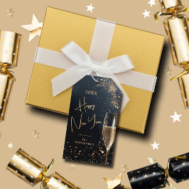 Chic Champagne Tid Gott Nytt År Presentetikett