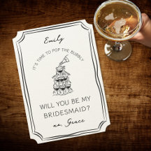 Chic Champagne Torn Bubly Bridesmaid Frieri