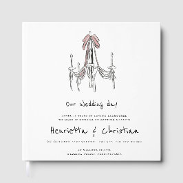 Chic Chandelier Script Wedding Guest Book Gästböcker