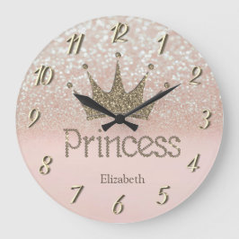 Chic Charmig Tiara, Prinsessa, Glittrig Bokeh Stor Klocka