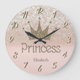 Chic Charmig Tiara, Prinsessa, Glittrig Bokeh Stor Klocka