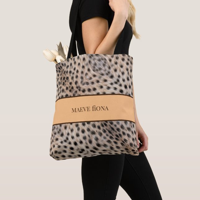 Chic Cheetah Personlig Tygkasse (Närbild)