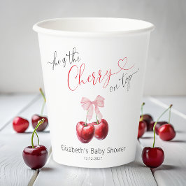 Chic Cherry on Top Coquette Baby Shower