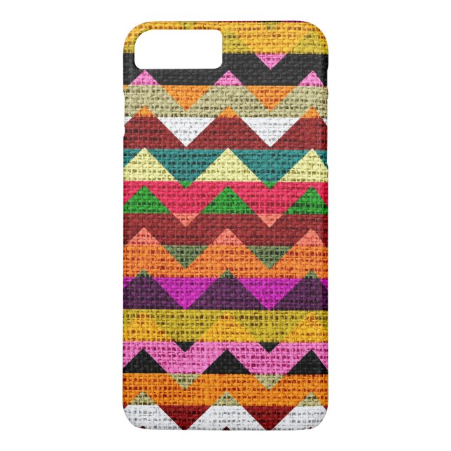 Chic Chevron Burlap Rustic #37 Case-Mate iPhone Skal (Baksida)