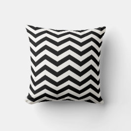 Chic Chevron | svart och vitt Kudde